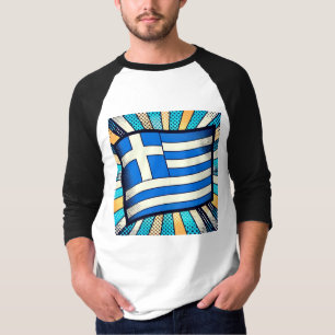Camiseta bandeira grega