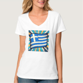 Camiseta bandeira grega