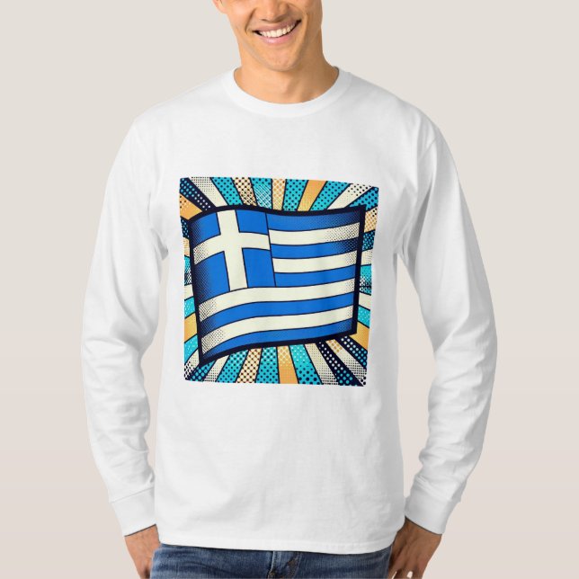 Camiseta bandeira grega (Frente)
