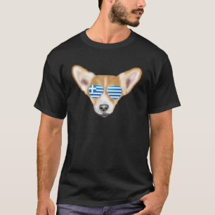 Camiseta Bandeira grega Pembroke Welsh Corgi Grécia de Cach