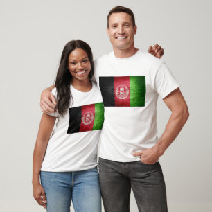 Camiseta Bandeira Grunge Afeganistão