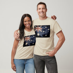 Camiseta Bandeira Grunge Austrália 2