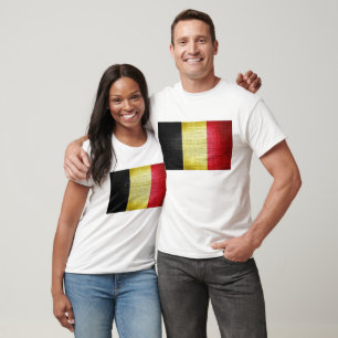 Camiseta Bandeira Grunge da Bélgica
