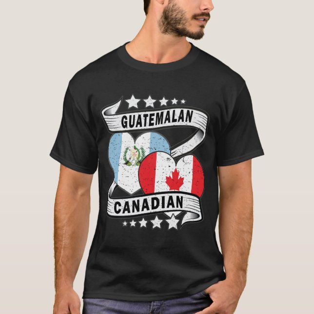 Camiseta Bandeira Guatemala e canadense (Frente)