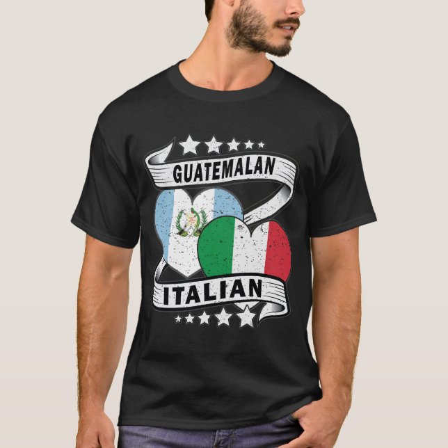 Camiseta Bandeira Guatemala e Itália (Frente)
