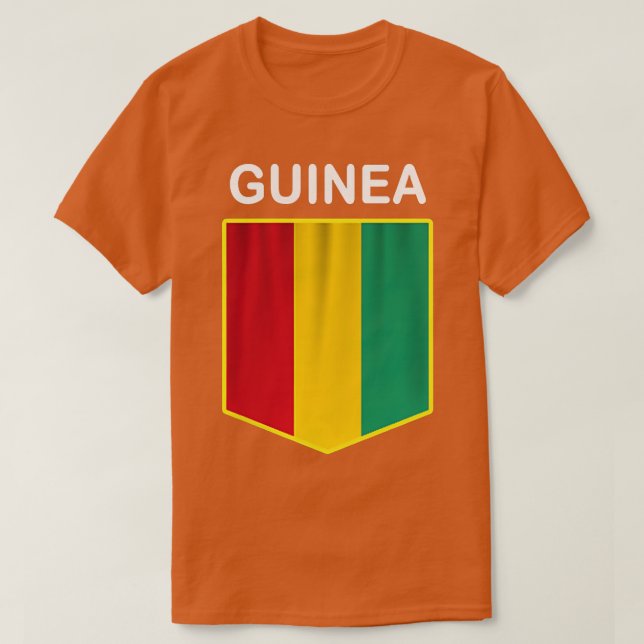 Camiseta Bandeira Guiné Emblem Guinean Pride Ancestralidade (Frente do Design)