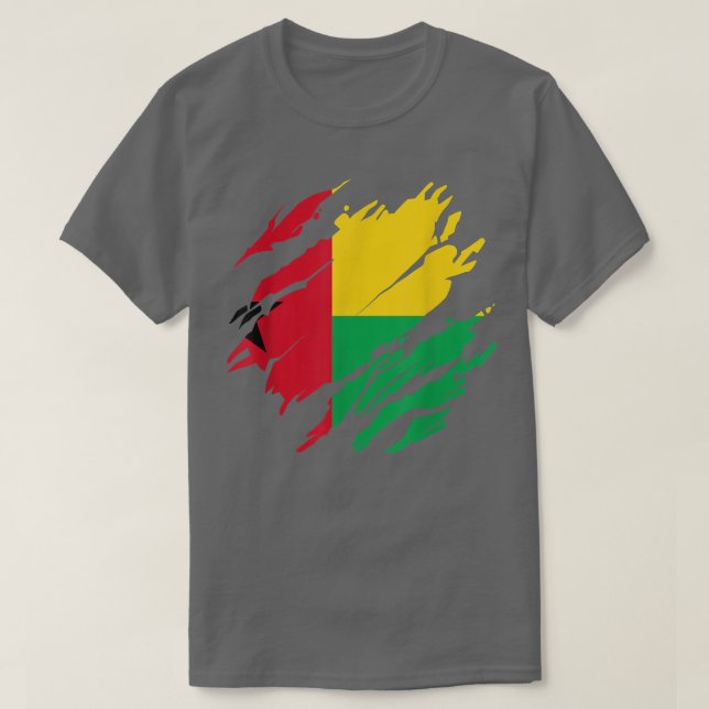 Camiseta Bandeira guineense Guiné-Bissau685 (Frente do Design)