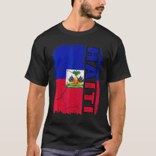 Camiseta Bandeira Haitiana Vintage Orgulho Haiti Raízes Pat