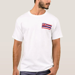 Camiseta Bandeira havaiana + T-shirt do mapa