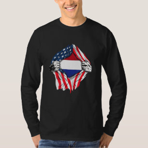 Camiseta Bandeira Holandesa Dentro de Sangue