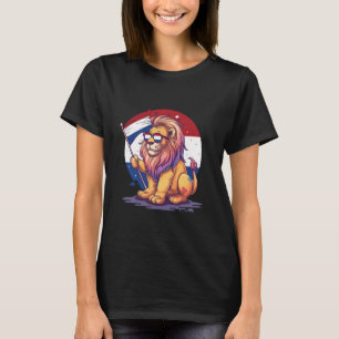Camiseta Bandeira Holandesa Leão Holanda Orgulho Holandês D