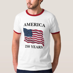 Camiseta Bandeira Homens 250 Anos da América