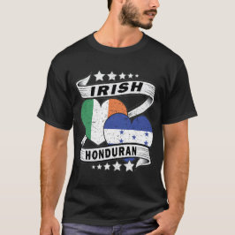 Camiseta Bandeira Hondurenha E Irlandesa