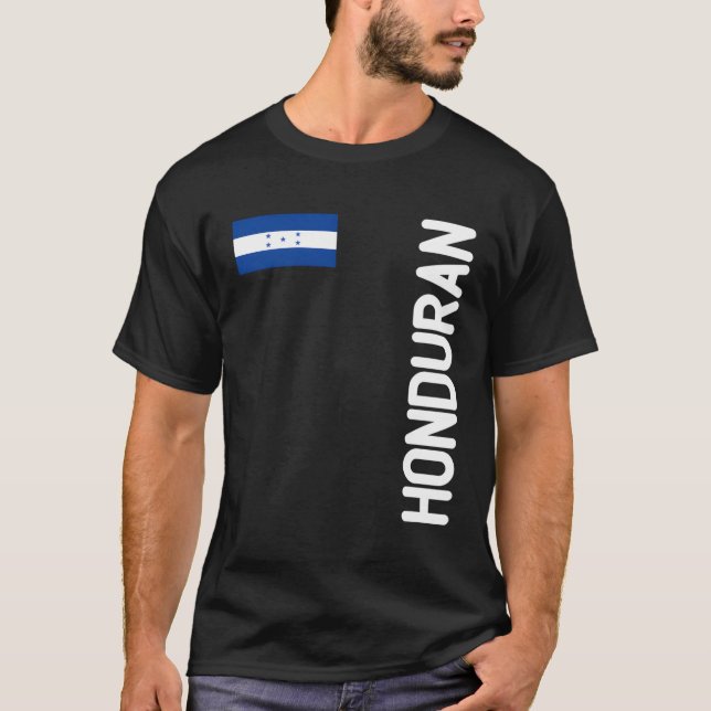 Camiseta Bandeira Hondurenha E Raízes Honduras (Frente)