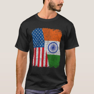 Camiseta Bandeira Indiana Americana Half USA Índia Orgulho