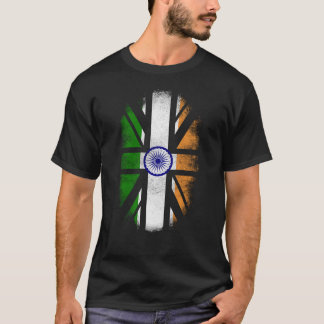 Camiseta Bandeira indiana britânica - India e de orgulho do