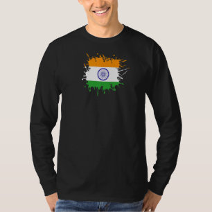 Camiseta Bandeira Indiana Para Homens Meninos E Raparigas