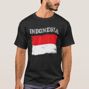 Camiseta Bandeira Indonésia Destino de Férias Turísticas In