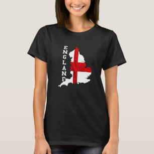 Camiseta Bandeira inglesa Cruz de São Jorge Mapa da Inglate