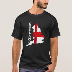 Camiseta Bandeira inglesa Cruz de São Jorge Mapa da Inglate