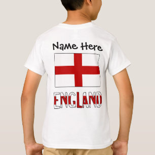 Camiseta Bandeira inglesa da Inglaterra Preta Personalizaçã