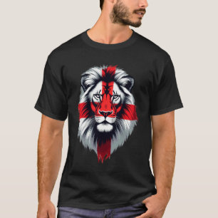 Camiseta Bandeira inglesa de São Jorge Leão Face Inglaterra