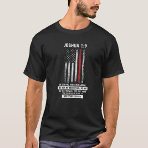 Camiseta Bandeira Inspiradora dos EUA Cristãos Bombeiros Ca