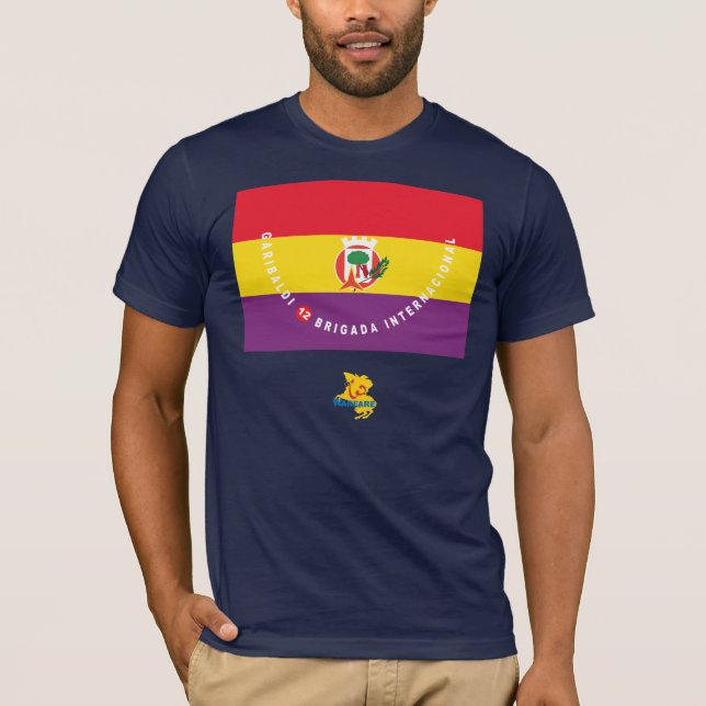 Camiseta Bandeira internacional da brigada de Garibaldi (Frente)