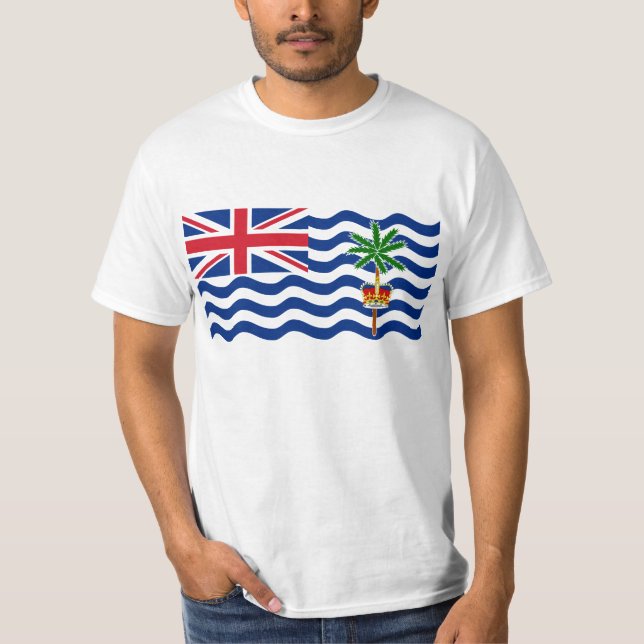 Camiseta Bandeira IO do território de Oceano Índico (Frente)