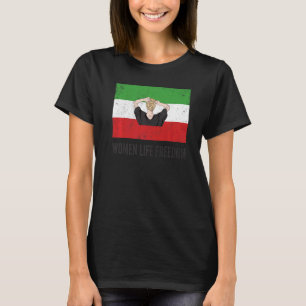 Camiseta Bandeira Iraniana No Hijab Women Life Free Support