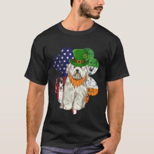 Camiseta Bandeira Irlandesa Americana Algodão De Tulear