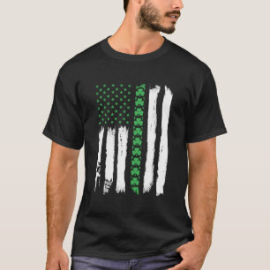 Camiseta Bandeira Irlandesa Americana Dia De São Patrício