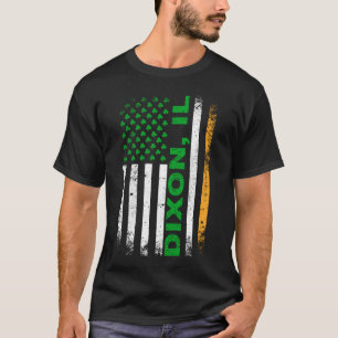 Camiseta Bandeira Irlandesa Americana Dixon, IL