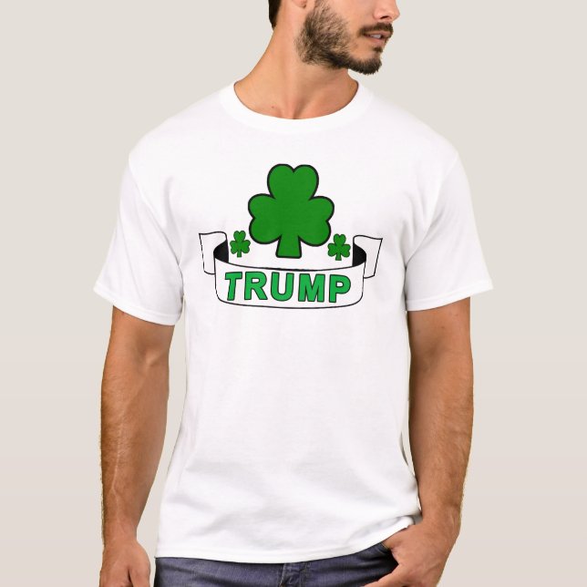 Camiseta Bandeira irlandesa americana Donald Trump (Frente)