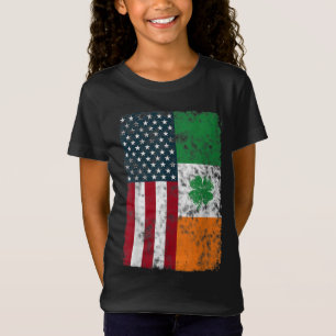 Camiseta Bandeira irlandesa Americana Dual Citizen Patrioti