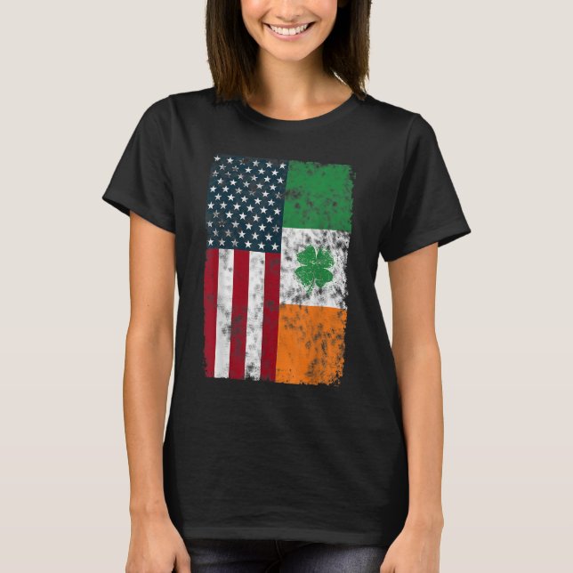 Camiseta Bandeira irlandesa Americana Dual Citizen Patrioti (Frente)