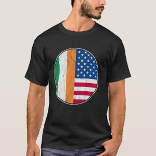 Camiseta Bandeira Irlandesa Americana - Irlanda EUA Patrimô