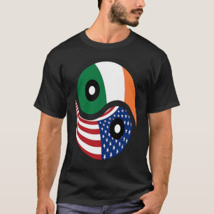 Camiseta Bandeira Irlandesa Americana para a América dos EU