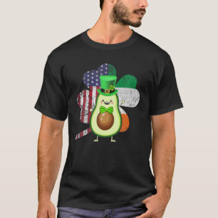 Camiseta Bandeira Irlandesa Americana Trevo Abacate Camiset