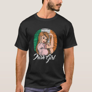 Camiseta Bandeira Irlandesa Irlanda Garota Irlandesa
