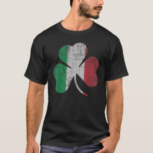 Camiseta Bandeira Irlandesa Italiana Trevo Dia de São Patrí