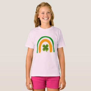 Camiseta Bandeira irlandesa Rainbow Clover Shamrock T-shirt