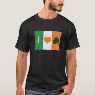 Camiseta Bandeira Irlandesa, Rua, Shamrock do Dia de Patric