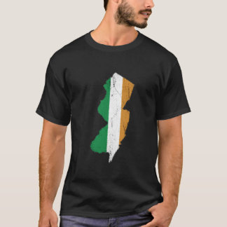 Camiseta Bandeira irlandesa sobre New-jersey