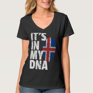 Camiseta Bandeira Islandesa da Islândia Está no Meu Dna Nat
