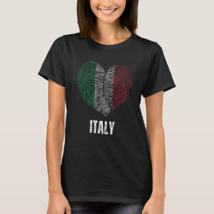 Camiseta Bandeira Itália Bandeira Itália DNA Itália Heart