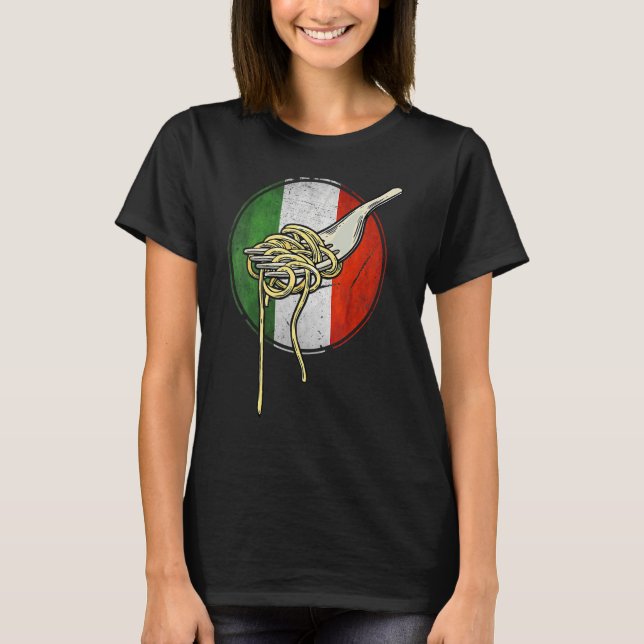 Camiseta Bandeira Itália Spaghetti Italia Pasta Me (Frente)