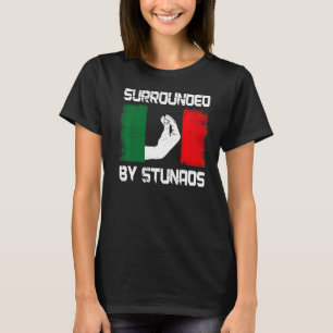 Camiseta Bandeira italiana americana cercada por Stunad