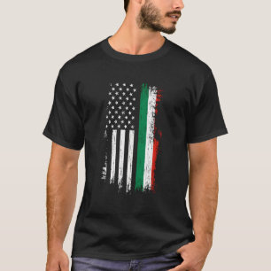 Camiseta Bandeira Italiana-Americana - Orgulho Itália Usa
