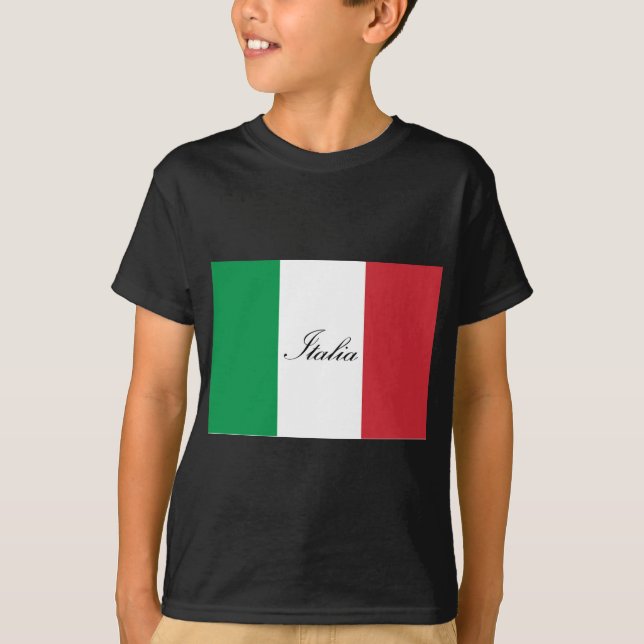 Camiseta Bandeira italiana - bandeira de Italia - Italia (Frente)
